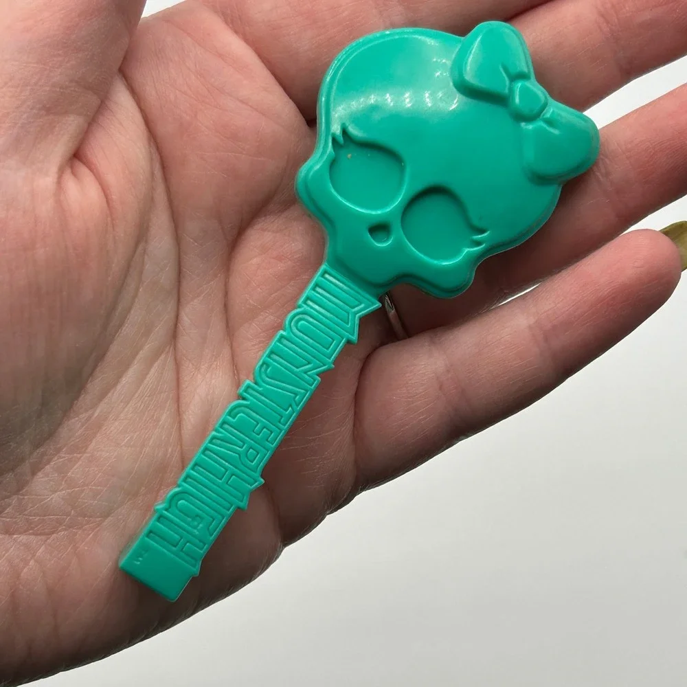 Monster High Doll Brushes 3 Lot Skullette Black Teal Blue Mattel 2010‎ Accessory
